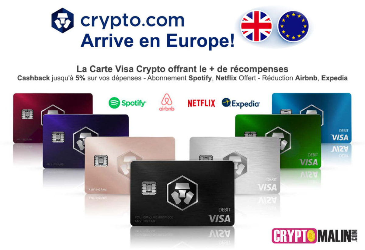 La Meilleure Carte VISA Crypto.com en Europe et des Nouveaux Avantages -  CryptoMalin.com